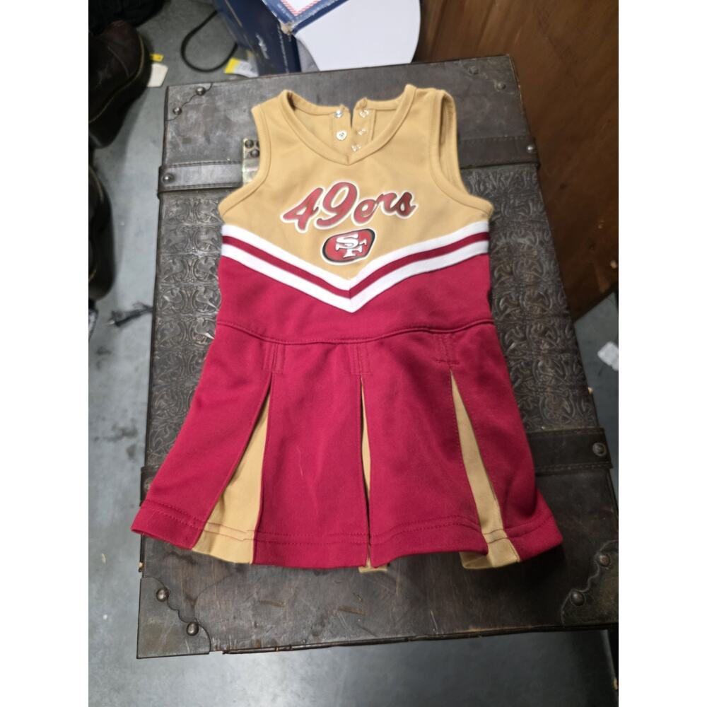 San Francisco 49ers Toddler Cheerleader Dress Red Gold Size 2T - Picture 7 of 7